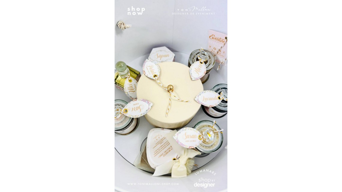 Set Prima Băiță cu Nașii după Botez Belle Époque Floral Garden 4